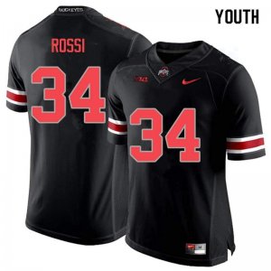 Youth Ohio State Buckeyes #34 Mitch Rossi Blackout Nike NCAA College Football Jersey Official IMW1644MA
